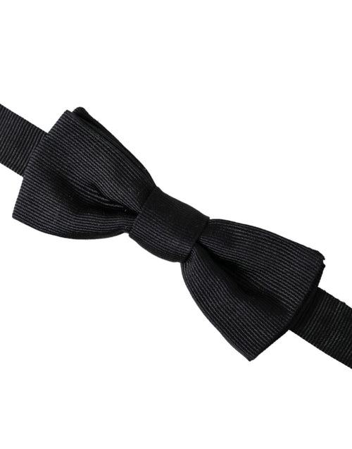 Dolce & Gabbana Black Silk Adjustable Neck Men Bow Tie - ClickThatClicks 