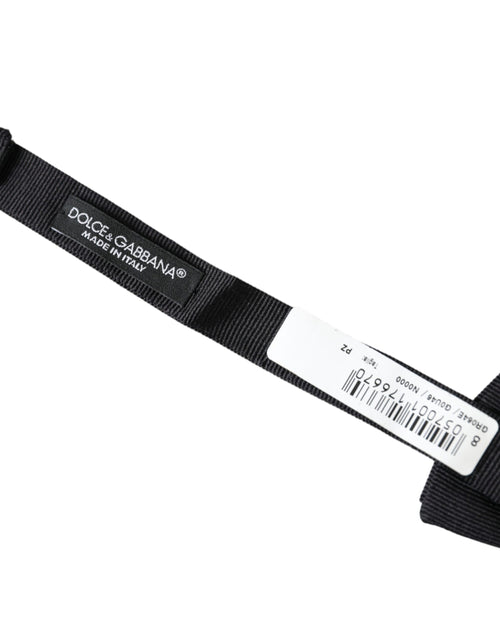 Dolce & Gabbana Black Silk Adjustable Neck Men Bow Tie - ClickThatClicks 