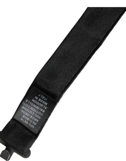 Dolce & Gabbana Dark Gray Silk Adjustable Neck Men Bow Tie - ClickThatClicks 