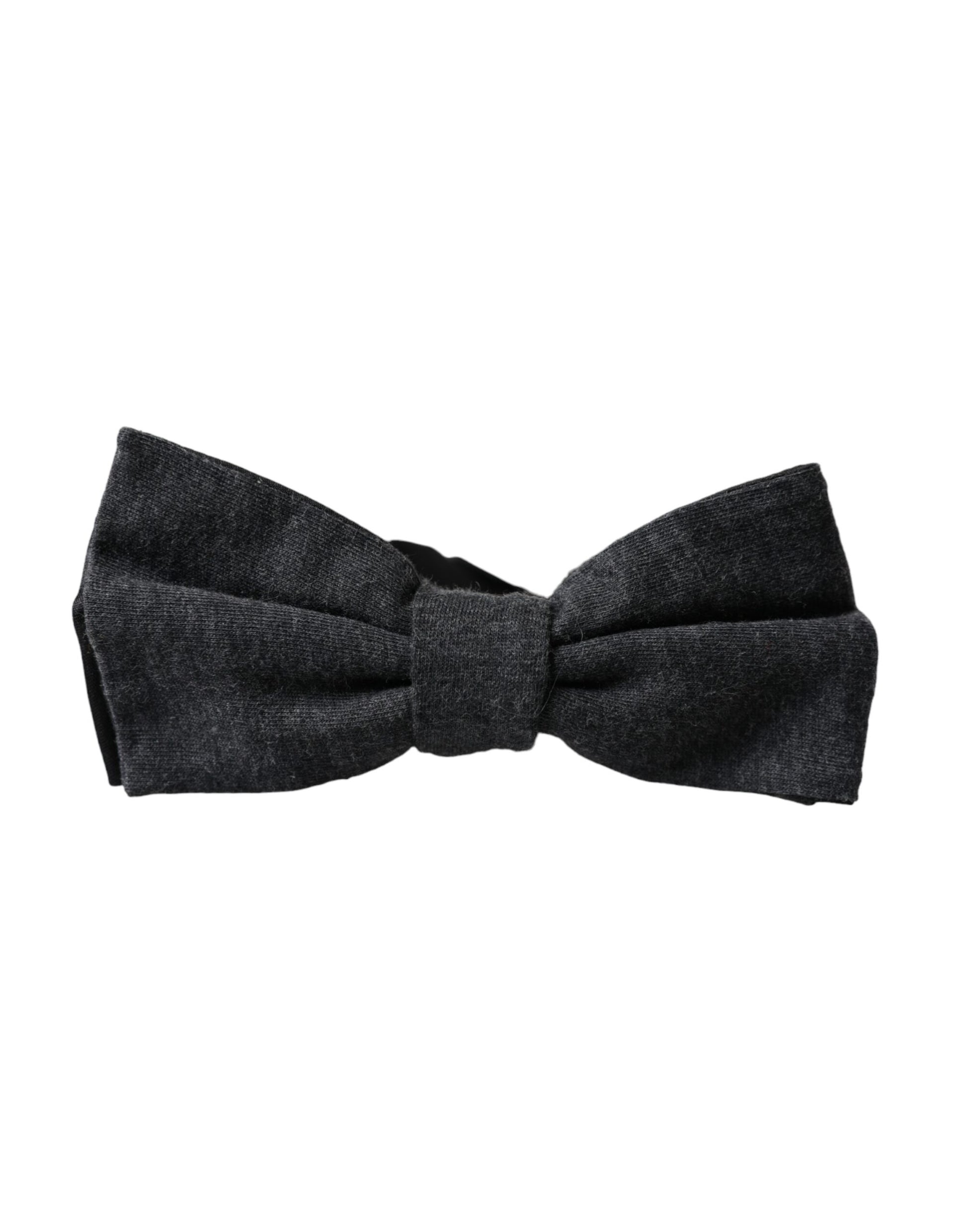 Dolce & Gabbana Dark Gray Silk Adjustable Neck Men Bow Tie - ClickThatClicks 