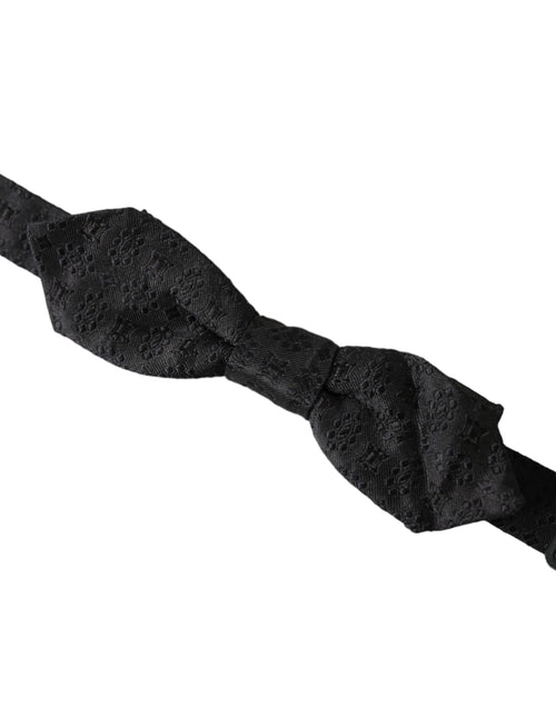 Dolce & Gabbana Black Silk Fantasy Adjustable Neck Men Bow Tie - ClickThatClicks 
