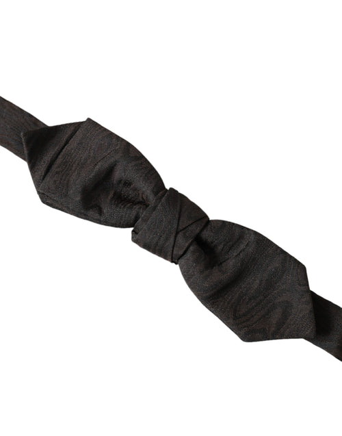 Dolce & Gabbana Black Silk Adjustable Neck Men Bow Tie - ClickThatClicks 