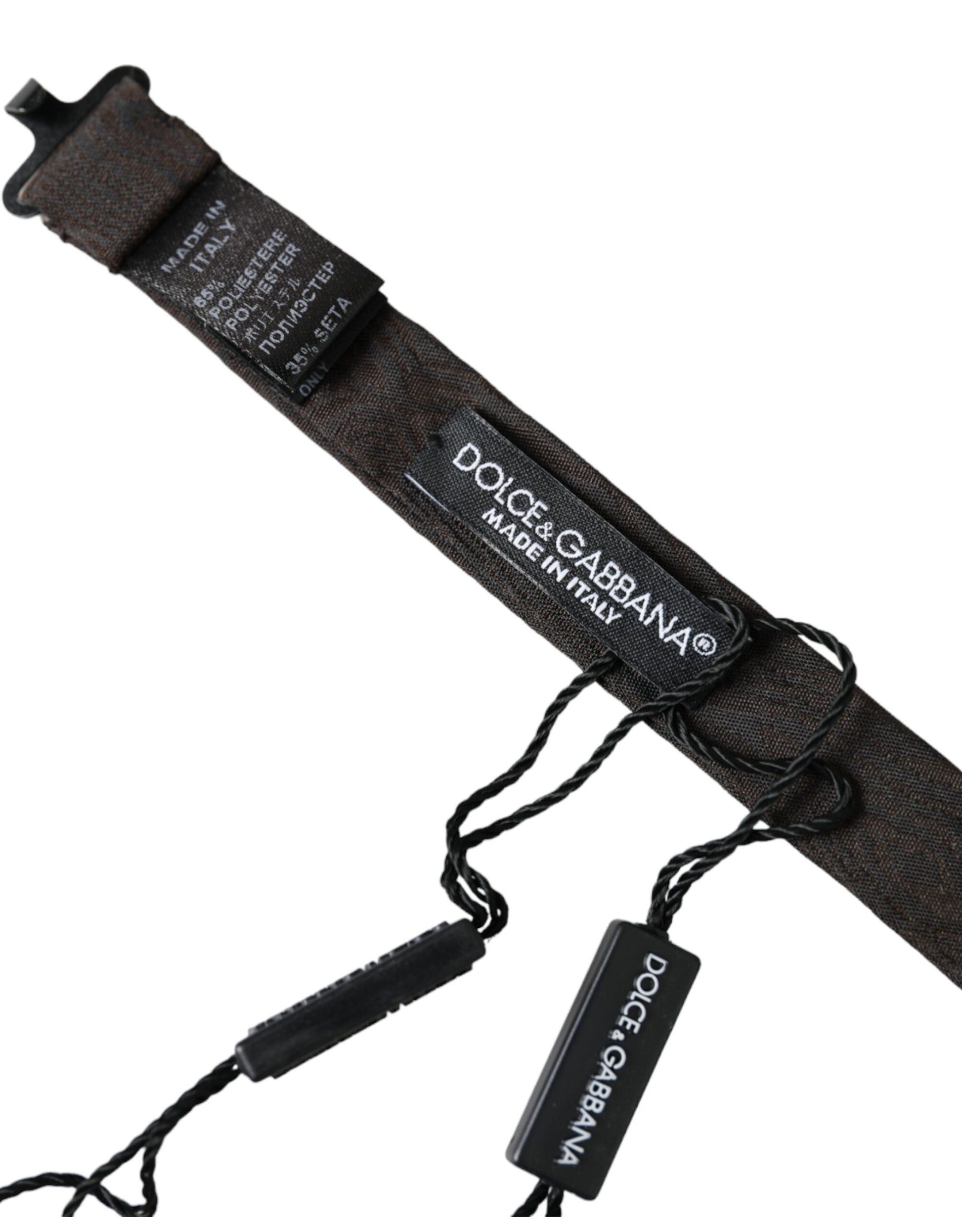 Dolce & Gabbana Black Silk Adjustable Neck Men Bow Tie - ClickThatClicks 