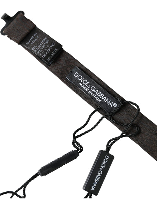 Dolce & Gabbana Black Silk Adjustable Neck Men Bow Tie - ClickThatClicks 