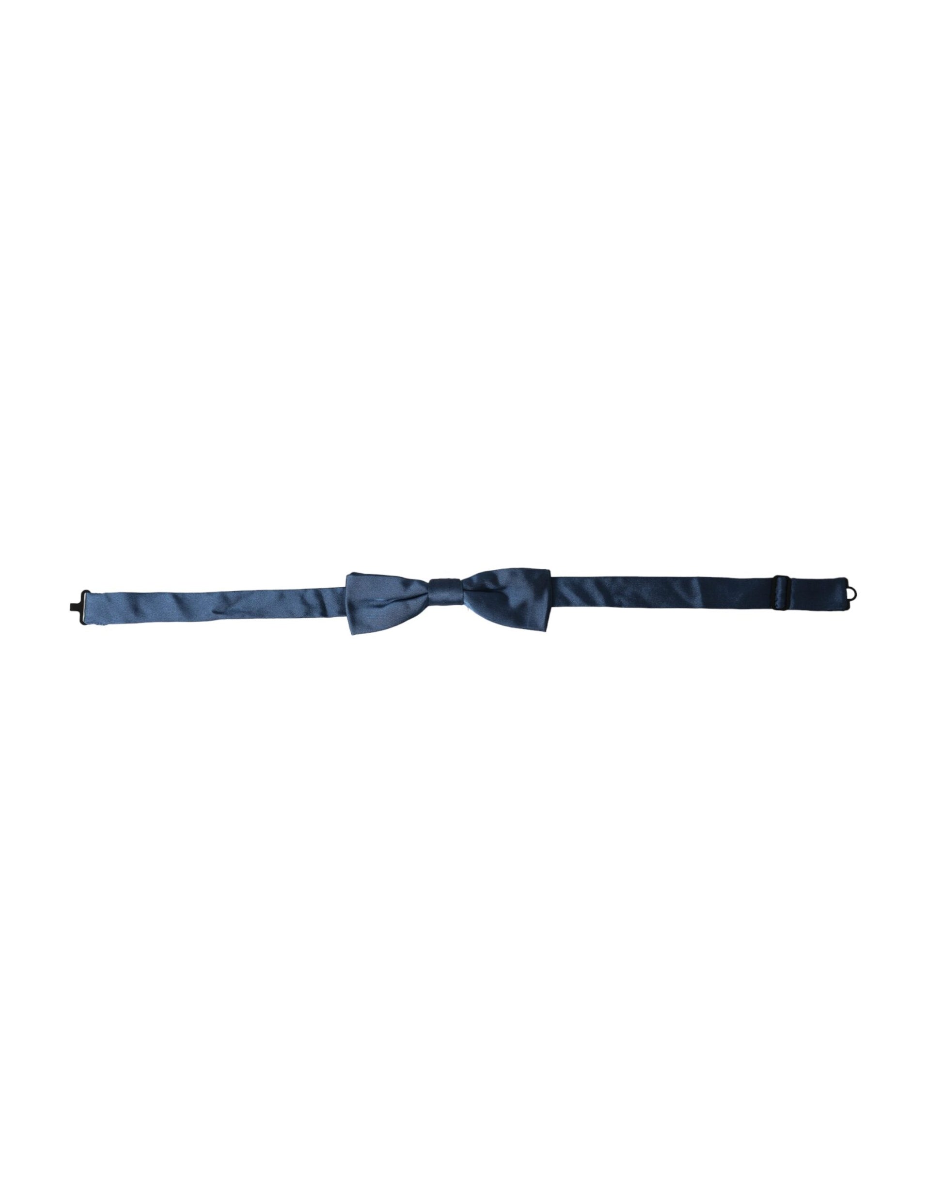 Dolce & Gabbana Blue Satin Silk Adjustable Neck Men Bow Tie - ClickThatClicks 