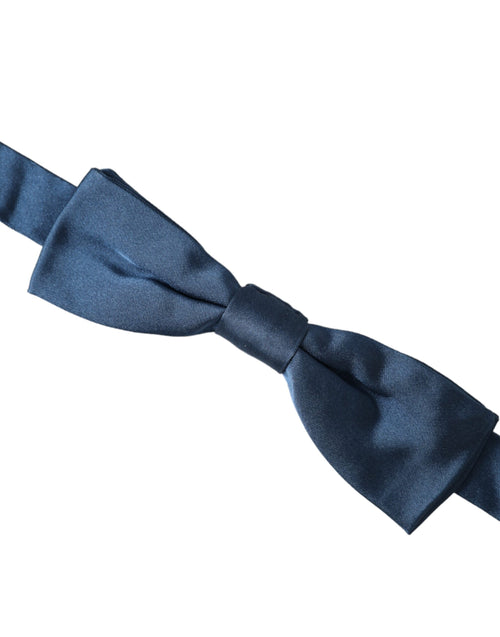 Dolce & Gabbana Blue Satin Silk Adjustable Neck Men Bow Tie - ClickThatClicks 