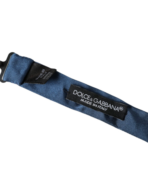 Dolce & Gabbana Blue Satin Silk Adjustable Neck Men Bow Tie - ClickThatClicks 