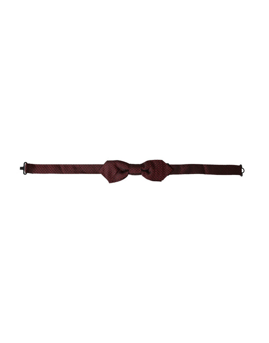 Dolce & Gabbana Red Silk Fantasy Adjustable Neck Men Bow Tie - ClickThatClicks 