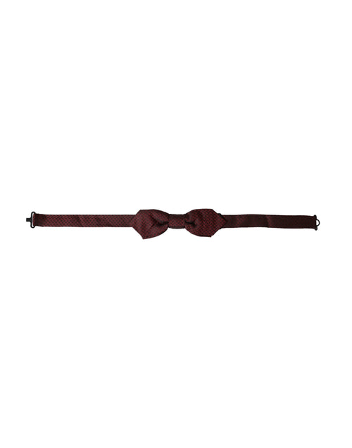 Dolce & Gabbana Red Silk Fantasy Adjustable Neck Men Bow Tie - ClickThatClicks 