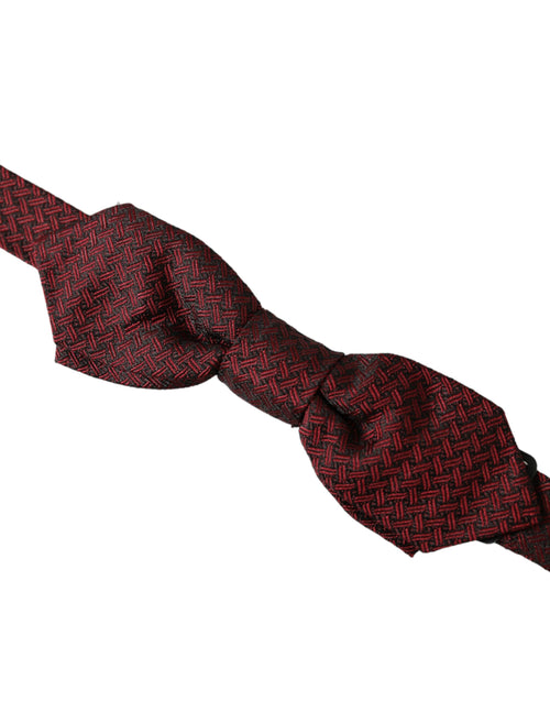 Dolce & Gabbana Red Silk Fantasy Adjustable Neck Men Bow Tie - ClickThatClicks 
