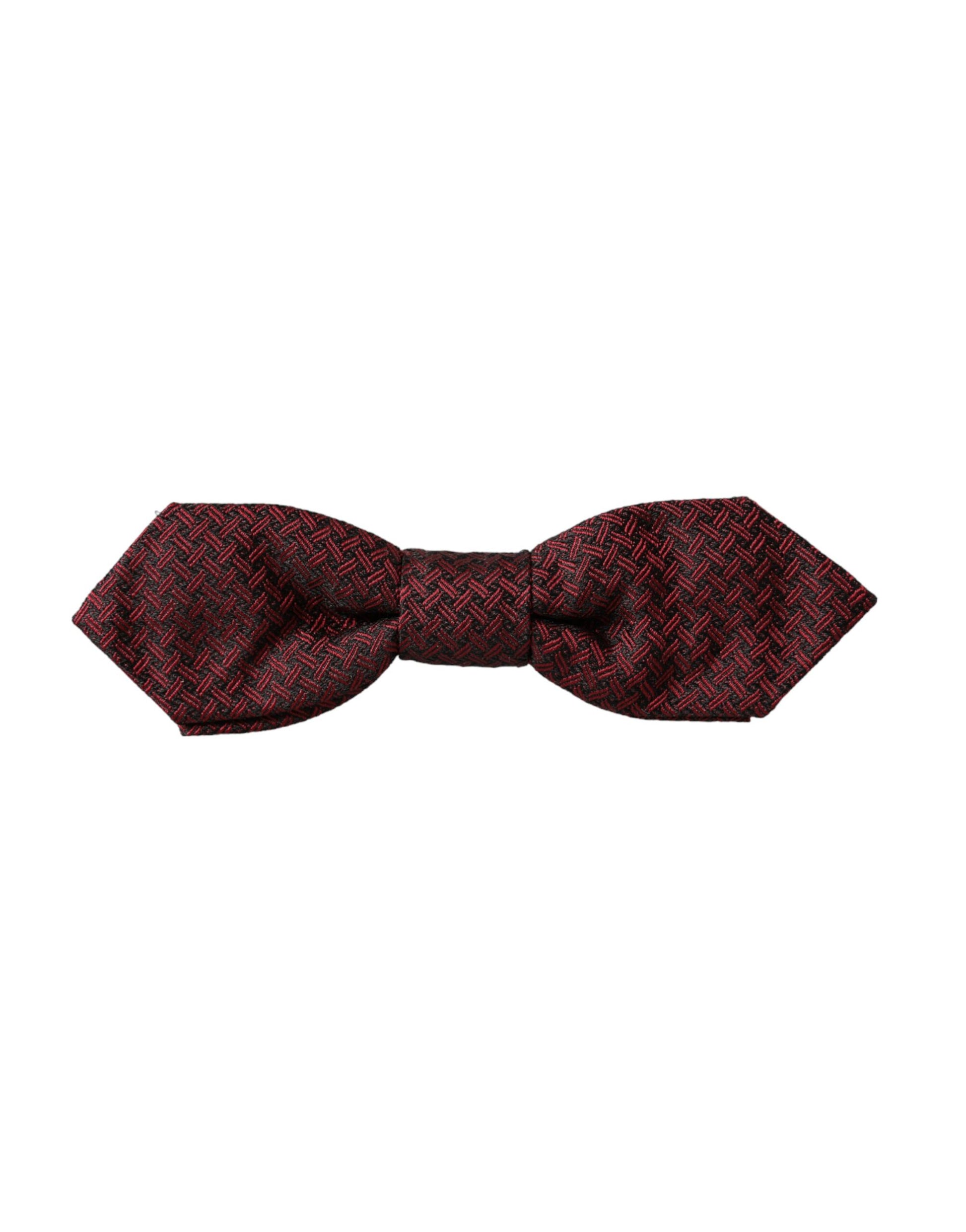 Dolce & Gabbana Red Silk Fantasy Adjustable Neck Men Bow Tie - ClickThatClicks 