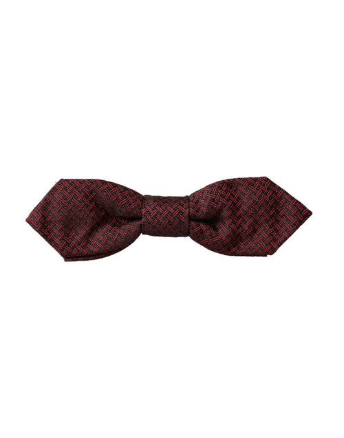 Dolce & Gabbana Red Silk Fantasy Adjustable Neck Men Bow Tie - ClickThatClicks 
