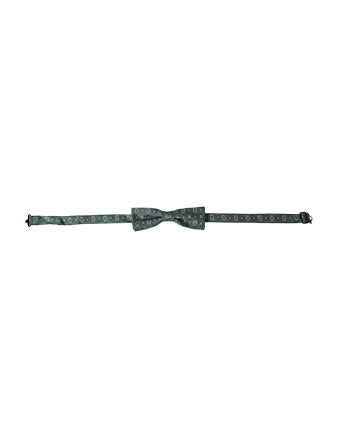 Dolce & Gabbana Mint Green Floral Adjustable Neck Men Bow Tie - ClickThatClicks 