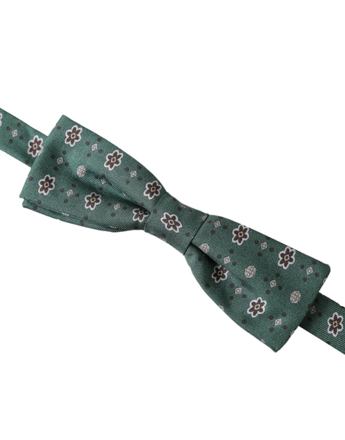 Dolce & Gabbana Mint Green Floral Adjustable Neck Men Bow Tie - ClickThatClicks 