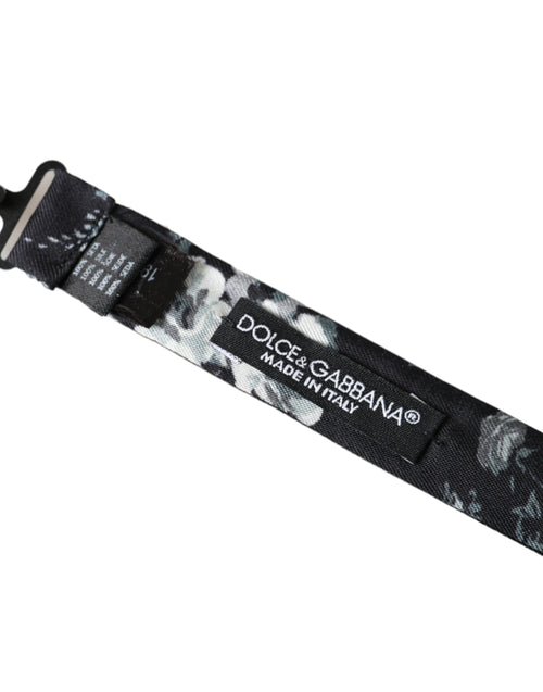 Dolce & Gabbana Black Floral Fantasy Adjustable Neck Men Bow Tie - ClickThatClicks 