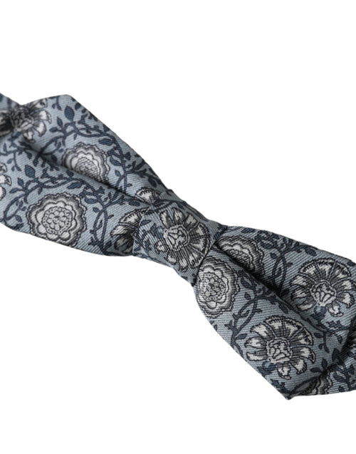 Dolce & Gabbana Gray Silk Patterned Adjustable Neck Men Bow Tie - ClickThatClicks 