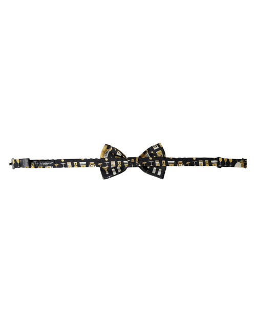 Dolce & Gabbana Black Silk Cocktail Adjustable Neck Men Bow Tie - ClickThatClicks 
