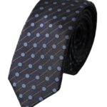 Dolce & Gabbana Black Blue Polka Dot Silk Adjustable Men Tie - ClickThatClicks 