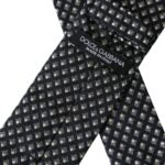 Dolce & Gabbana Black 100% Silk Patterned Adjustable Men Tie - ClickThatClicks 