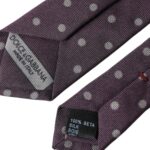 Dolce & Gabbana Purple 100% Silk Polka Dot Adjustable Men Tie - ClickThatClicks 