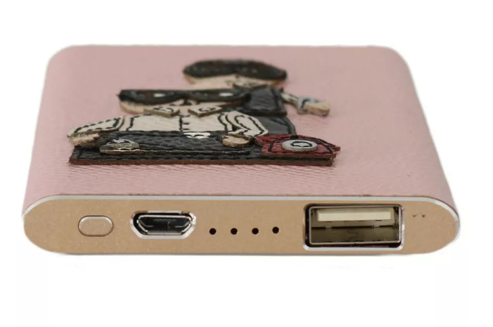 Dolce & Gabbana Charger USB Pink Leather #DGFAMILY Power Bank - ClickThatClicks 
