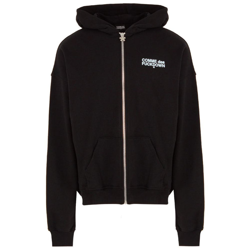 Comme Des Fuckdown Black Cotton Men's Hooded Sweatshirt