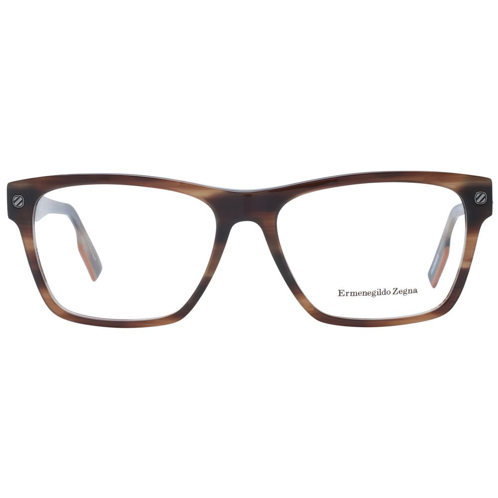 Ermenegildo Zegna Brown Plastic Glasses (Frames) - ClickThatClicks 