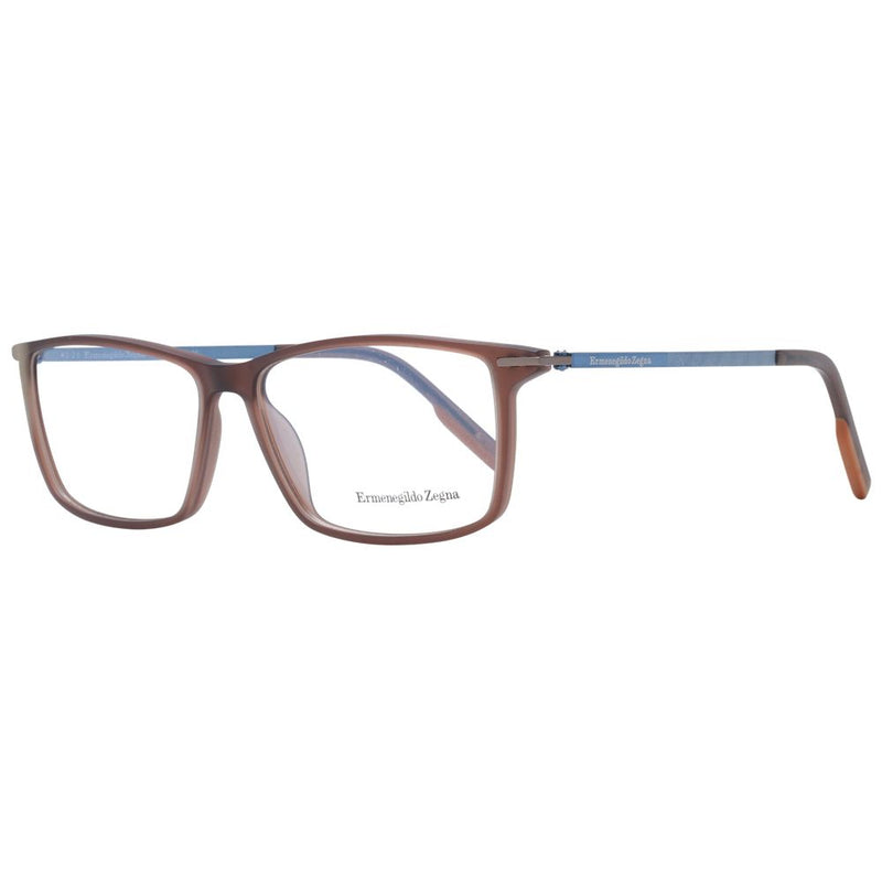 Ermenegildo Zegna Brown Plastic Glasses (Frames)