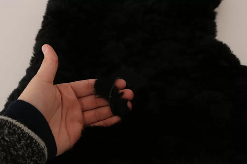 Dolce & Gabbana Black Silver Fox Fur Cashmere Hooded Scarf - ClickThatClicks 