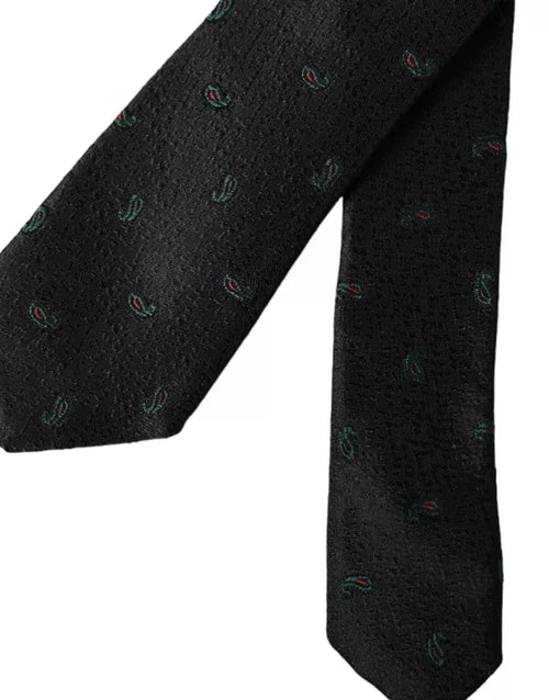 Dolce & Gabbana Black Fantasy 100% Silk Adjustable Men Tie - ClickThatClicks 