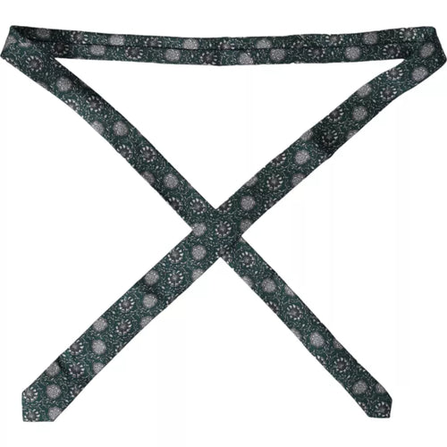 Dolce & Gabbana Green Floral Print Silk Adjustable Men Tie - ClickThatClicks 