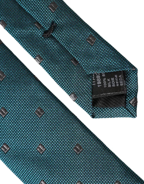 Dolce & Gabbana Green Patterned Silk Adjustable Men Tie - ClickThatClicks 
