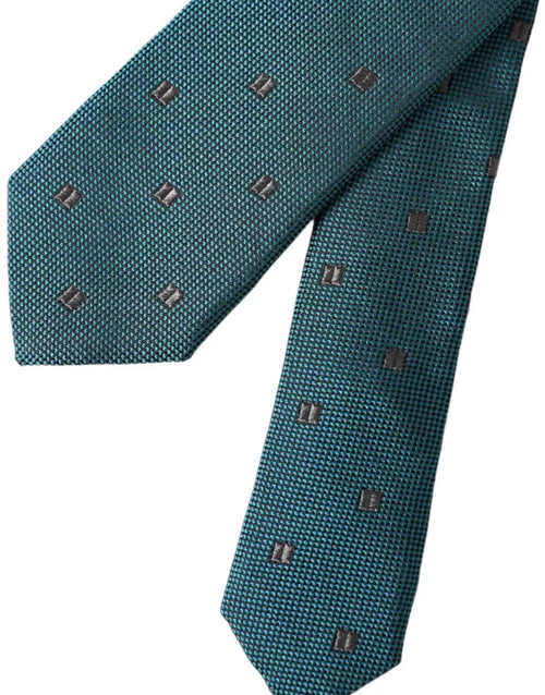 Dolce & Gabbana Green Patterned Silk Adjustable Men Tie - ClickThatClicks 