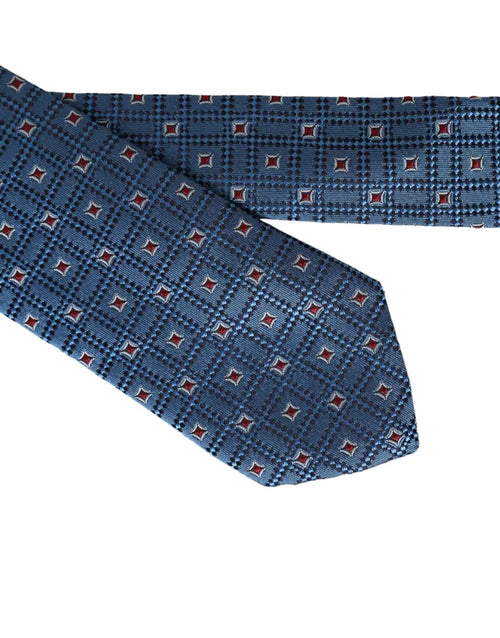 Dolce & Gabbana Blue Patterned 100% Silk Adjustable Men Tie - ClickThatClicks 
