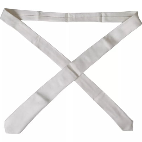 Dolce & Gabbana White Silk Classic Adjustable Men Tie - ClickThatClicks 