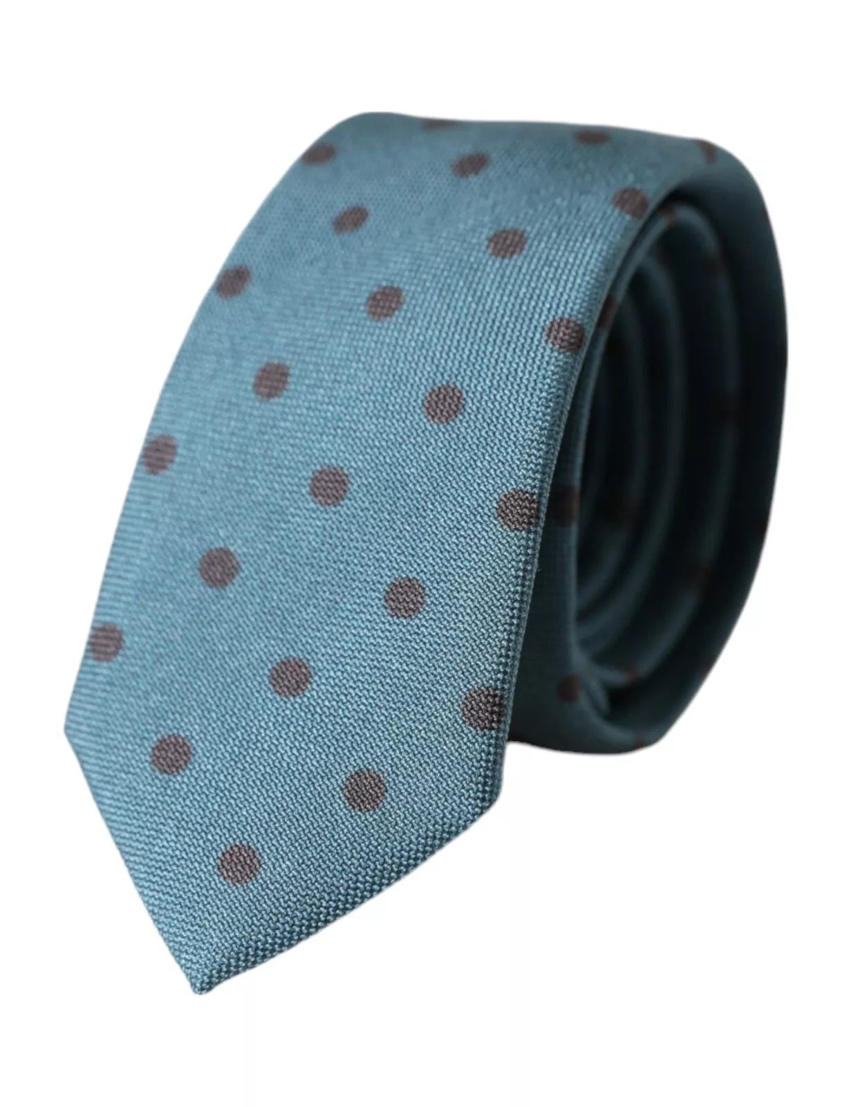 Dolce & Gabbana Green Black Polka Dot Silk Adjustable Men Tie - ClickThatClicks 