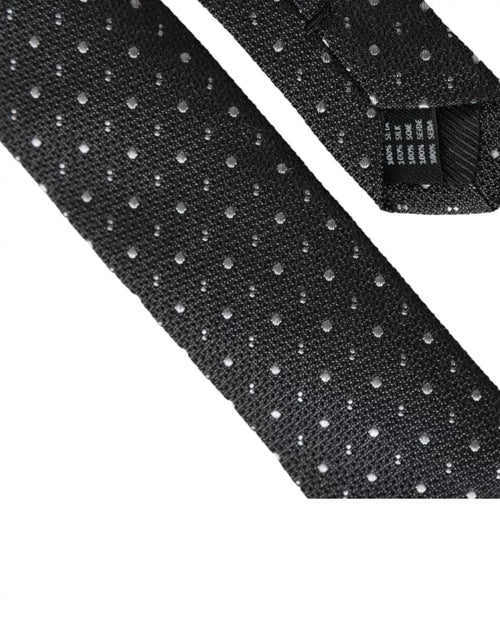 Dolce & Gabbana Black Polka Dot Silk Adjustable Men Tie - ClickThatClicks 
