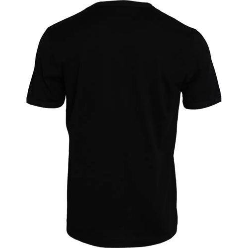 Dolce & Gabbana Black Cotton Round Neck Short Sleeves Men T-shirt - ClickThatClicks 