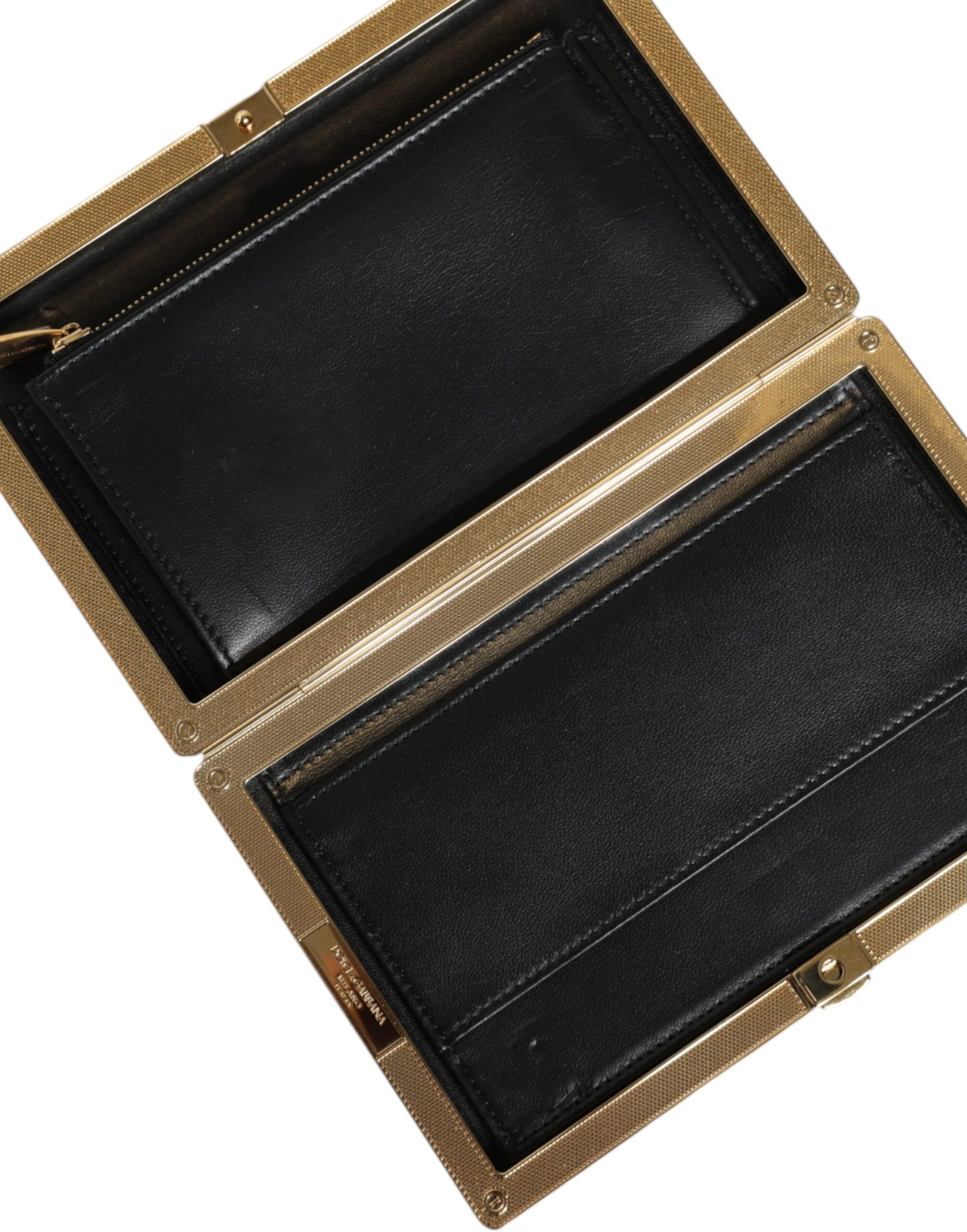 Dolce & Gabbana Multicolor Floral Gold Frame Clutch Evening Purse Bag - ClickThatClicks 