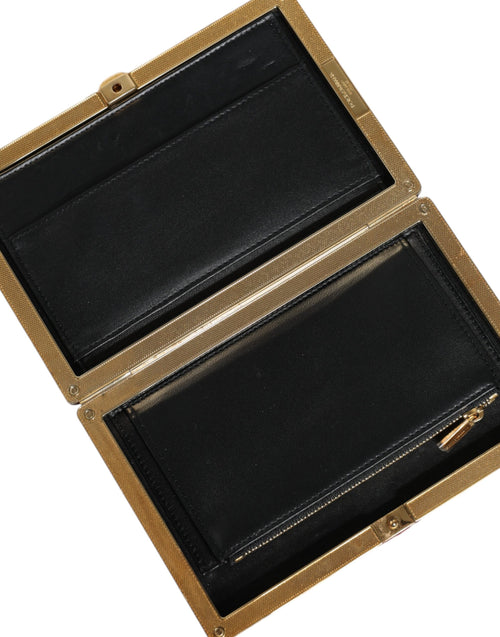 Dolce & Gabbana Red Velvet Gold Frame Clutch Evening Party Purse Bag - ClickThatClicks 