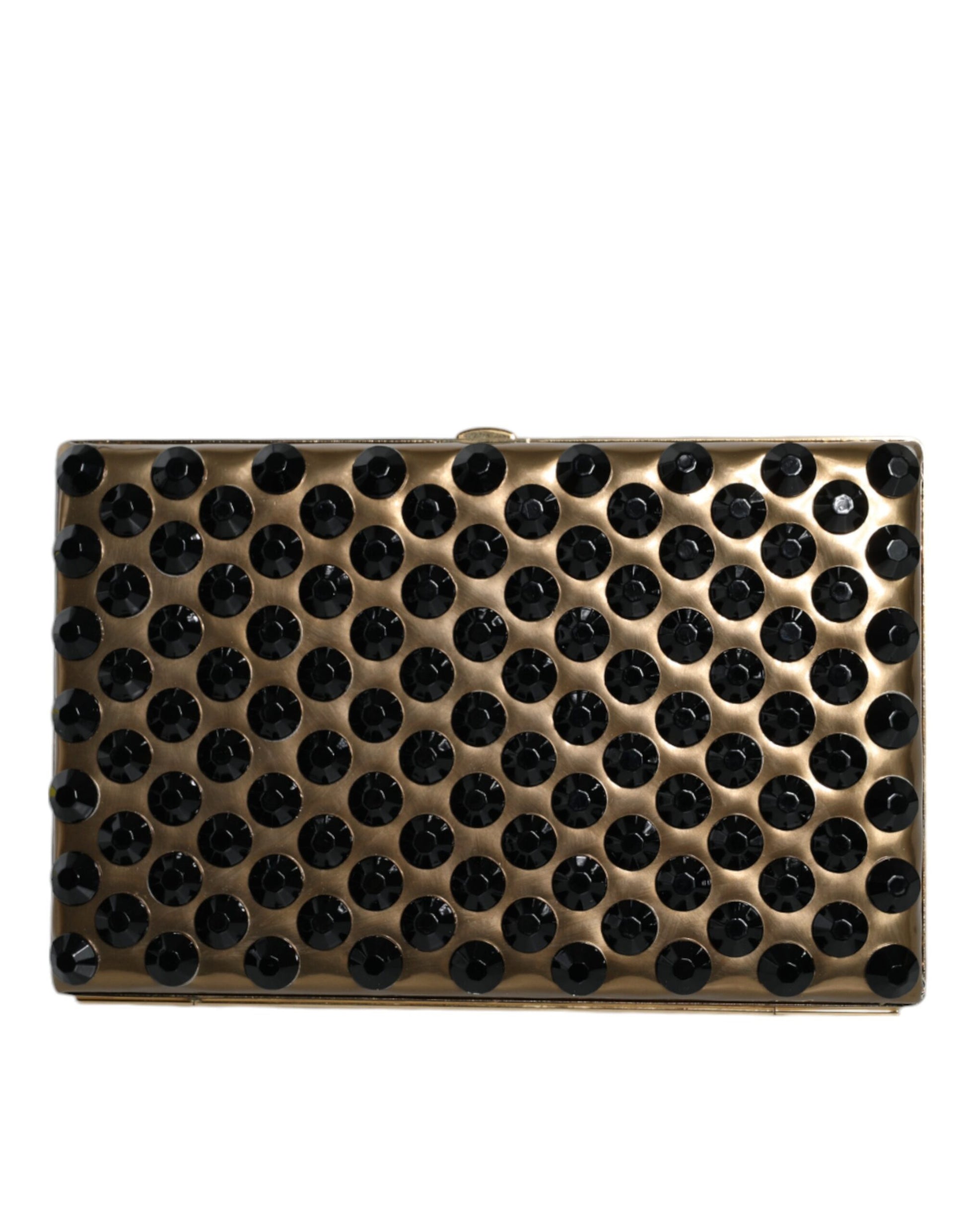 Dolce & Gabbana Gold Crystal Bifold Clutch Evening Party Women Purse Bag - ClickThatClicks 