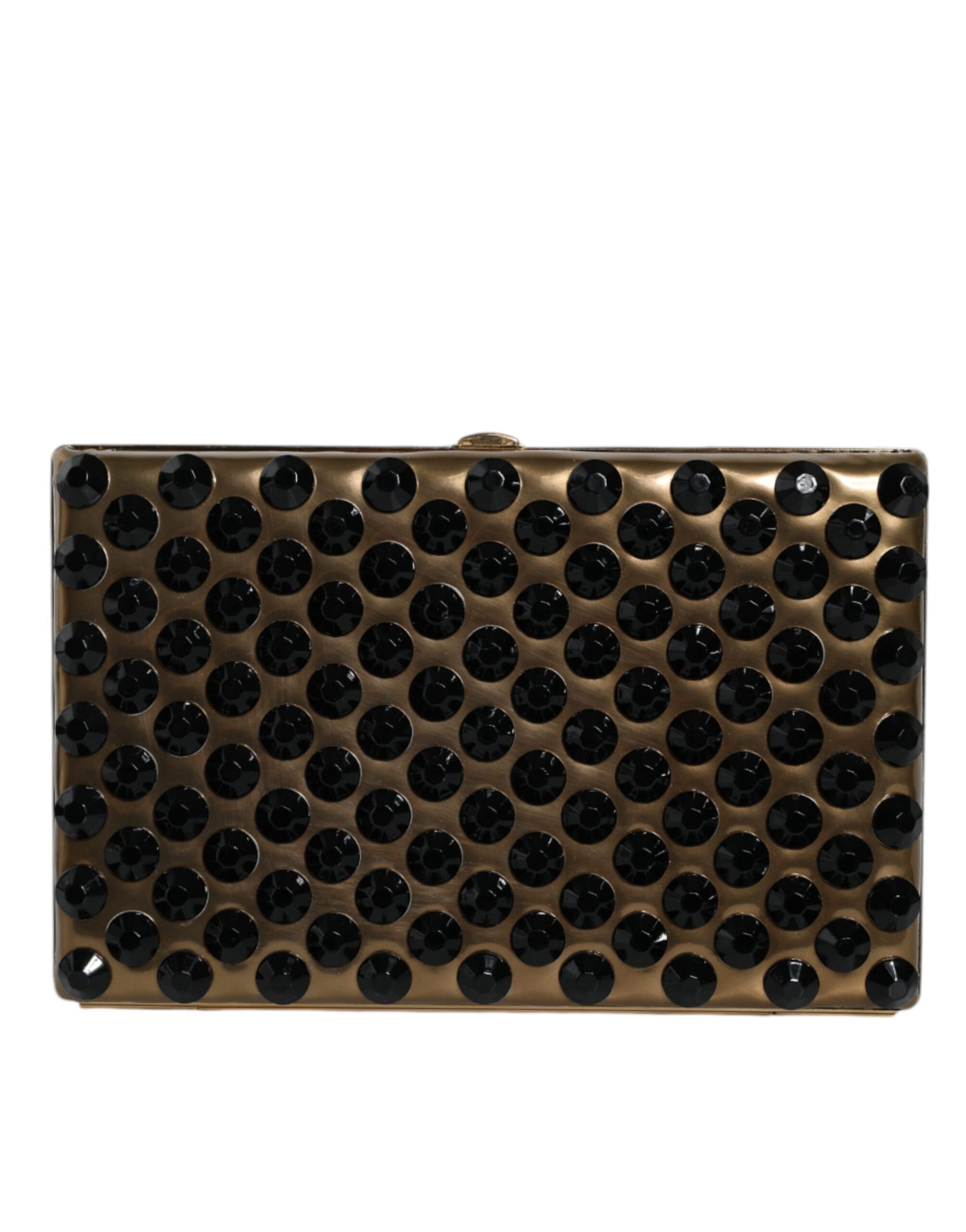 Dolce & Gabbana Gold Crystal Bifold Clutch Evening Party Women Purse Bag - ClickThatClicks 
