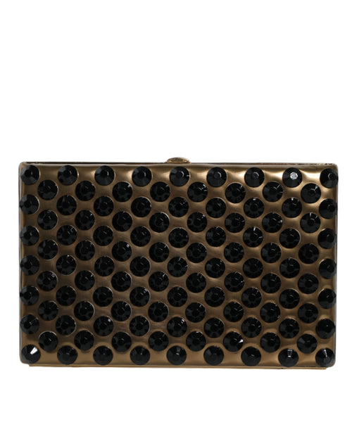 Dolce & Gabbana Gold Crystal Bifold Clutch Evening Party Women Purse Bag - ClickThatClicks 