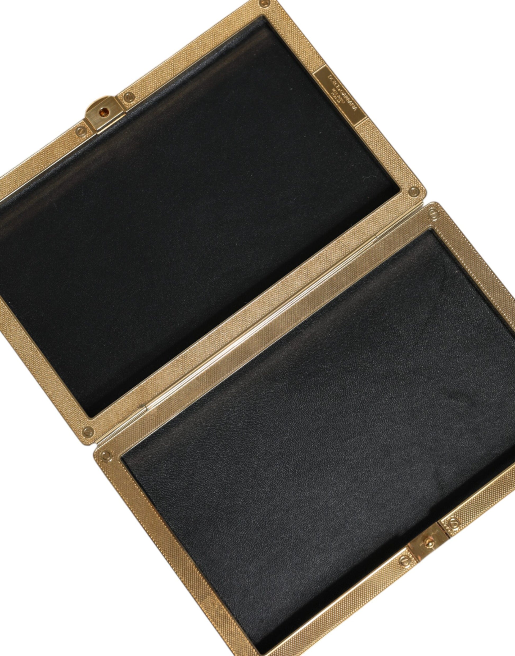 Dolce & Gabbana Gold Crystal Bifold Clutch Evening Party Women Purse Bag - ClickThatClicks 