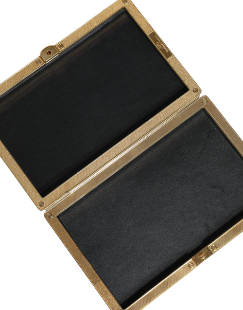 Dolce & Gabbana Gold Crystal Bifold Clutch Evening Party Women Purse Bag - ClickThatClicks 