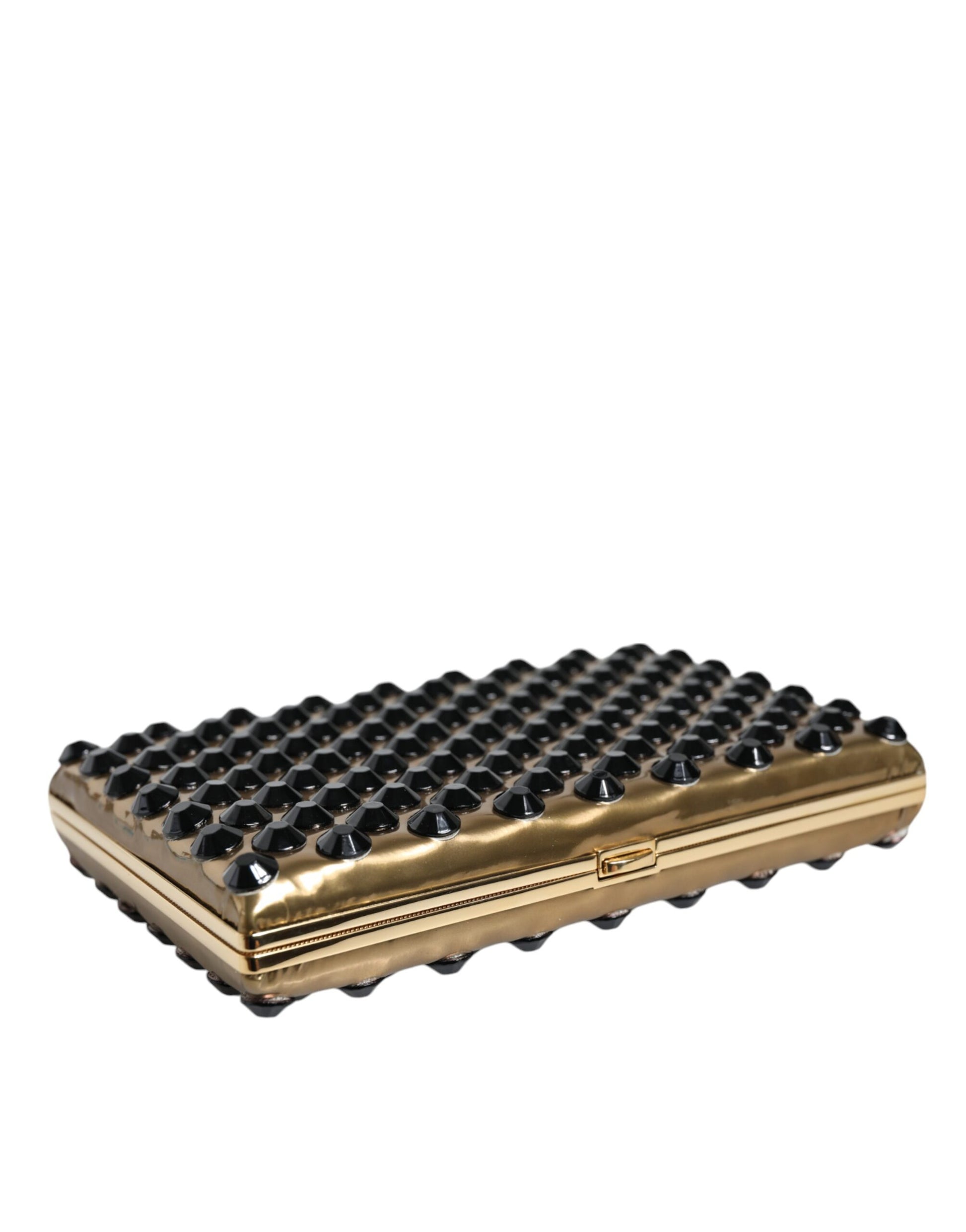 Dolce & Gabbana Gold Crystal Bifold Clutch Evening Party Women Purse Bag - ClickThatClicks 