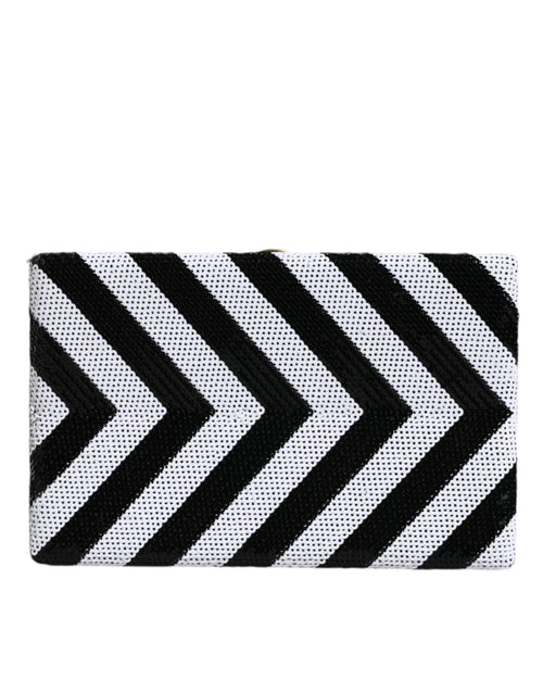 Dolce & Gabbana Black White Gold Frame Clutch Evening Party Purse Bag - ClickThatClicks 