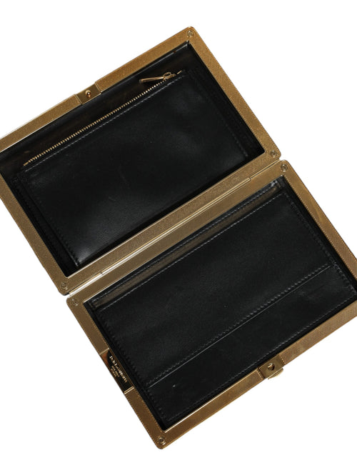 Dolce & Gabbana Black White Gold Frame Clutch Evening Party Purse Bag - ClickThatClicks 