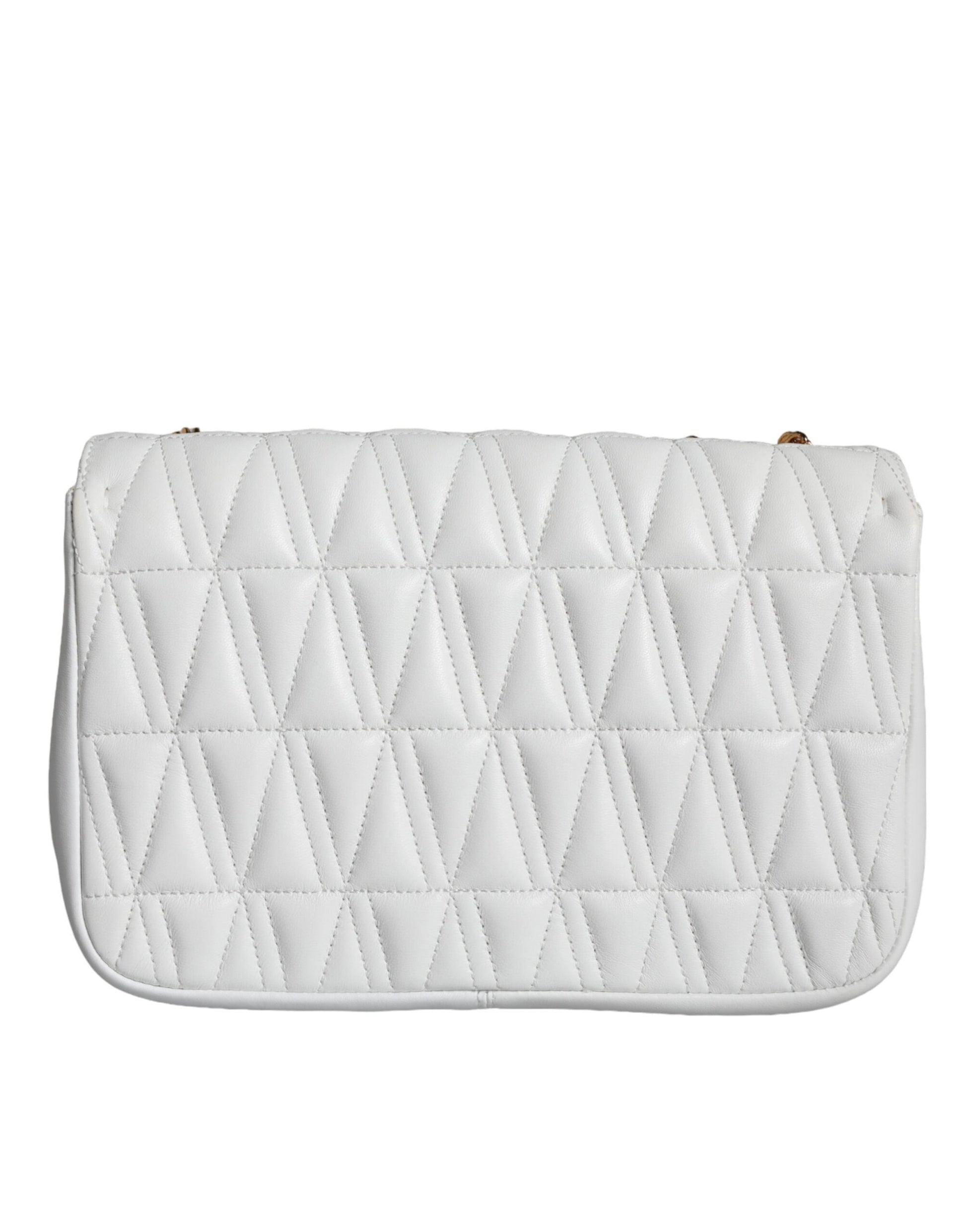 Versace White Mini Nappa Leather Crossbody Shoulder Bag - ClickThatClicks 