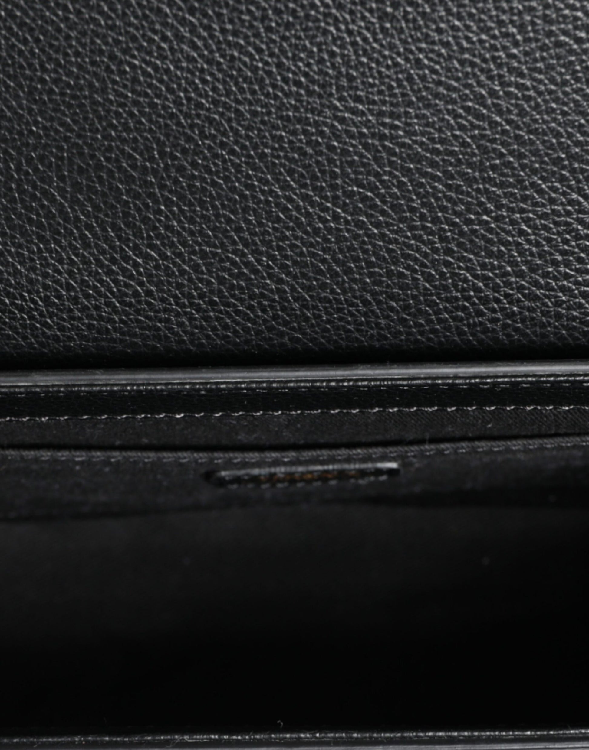 Versace Black Grainy Calf Leather Logo Crossbody Shoulder Bag - ClickThatClicks 